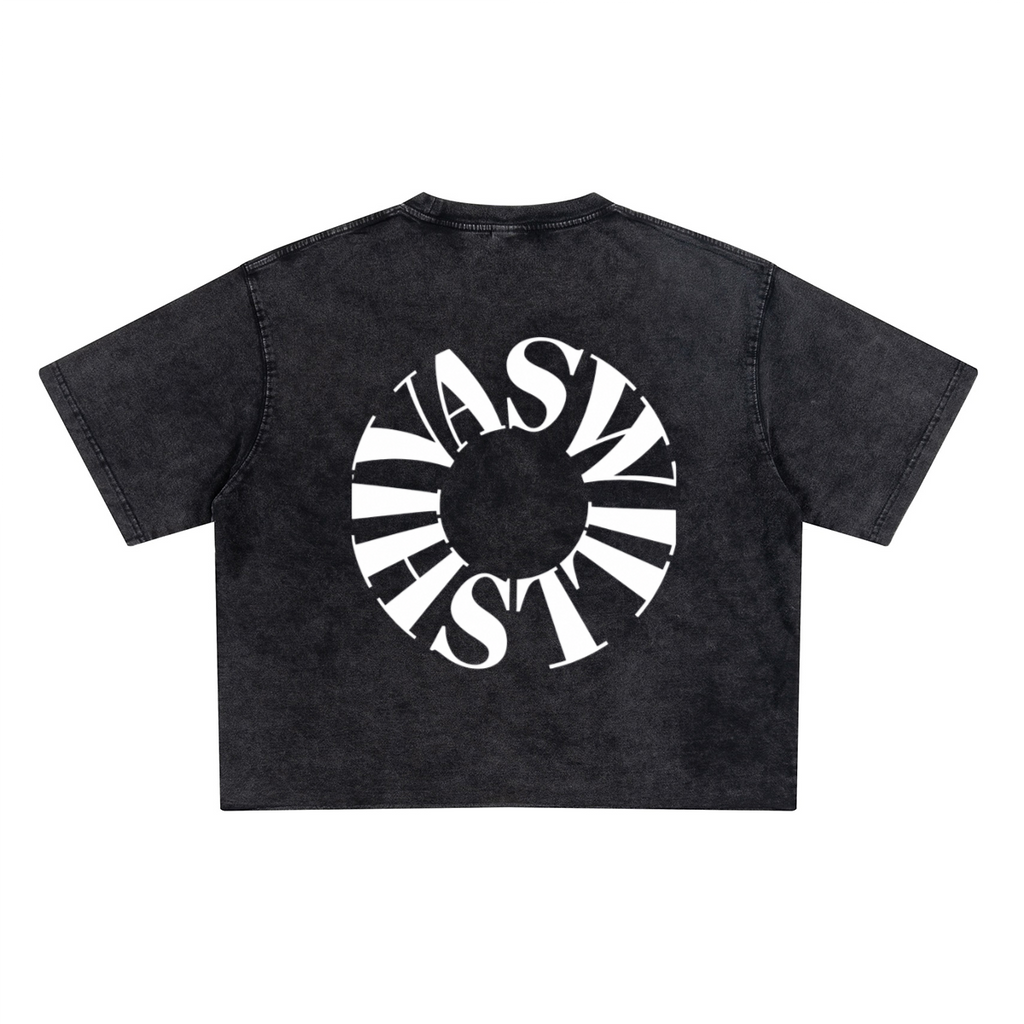 SHIVASWILL Washed Cropped T-shirt