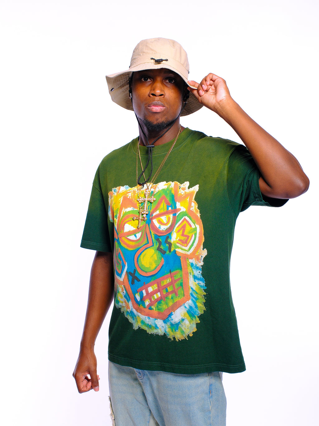 SHIVASWILL Multi Color Washed T-Shirt