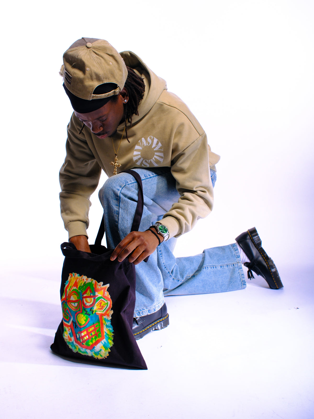 SHIVASWILL Black Tote Bag